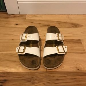 White Arizona Birkenstocks